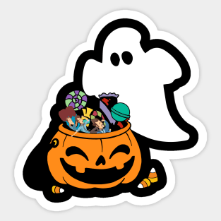 Funny pumpkin Halloween Sticker